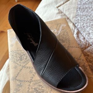 Free People Black Leather Sandals